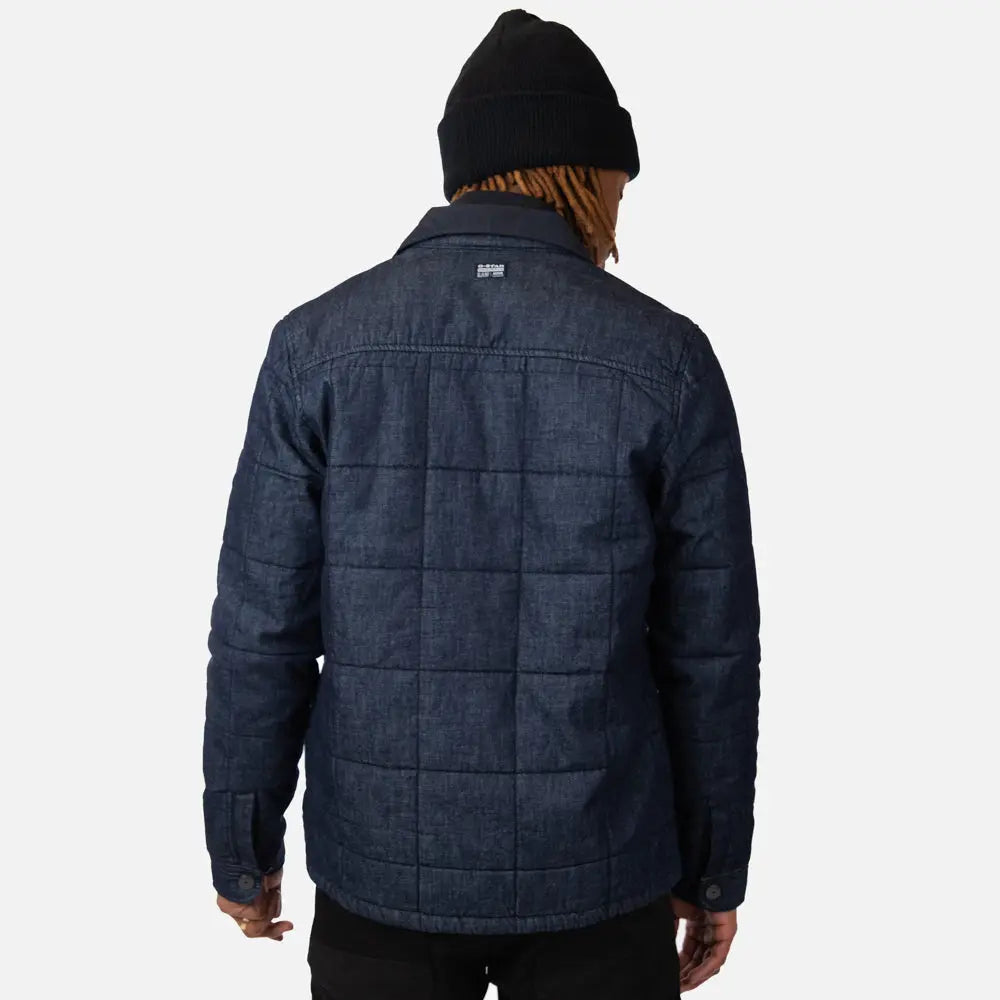 G-Star Raw Postino Quilted Overshirt Navy - Puffer Reds