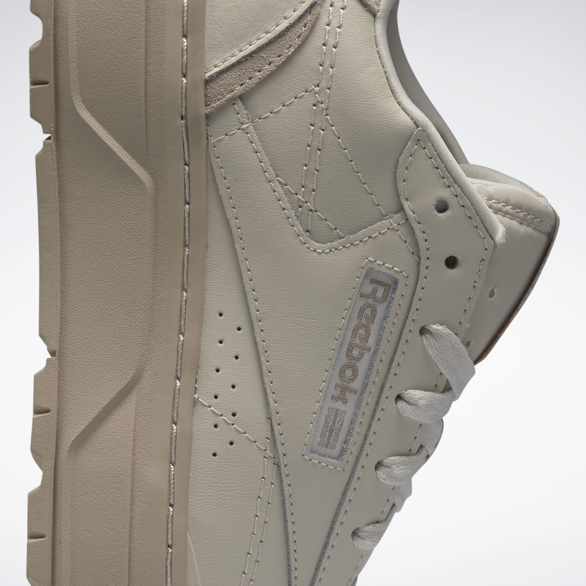Reebok leather sneakers Club C 85 beige color