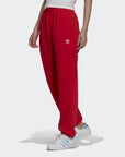 Adidas Women's Essential Fleece Jogger Red Adidas