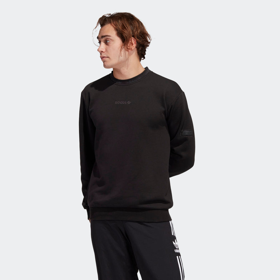 Adidas Trefoil Linear Crew Black