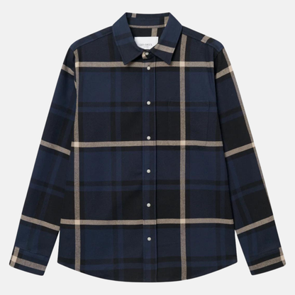 Les Deux Dark Navy Jeremy Flannel Shirt