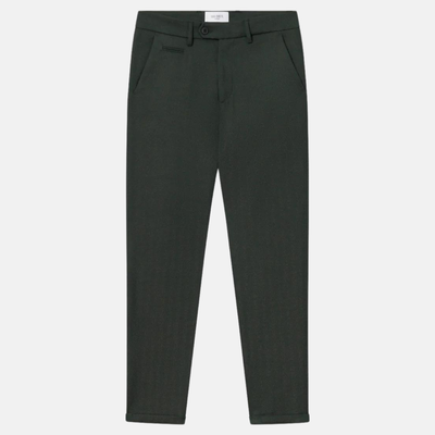 Les Deux Pine Green Como Herringbone Suit Pants