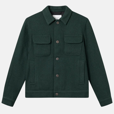 Les Deux Pine Green Nash 2.0 Wool Hybrid Jacket