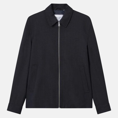 Les Deux Dark Navy Como Coach Herringbone Jacket