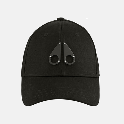 Moose Knuckles Black Logo Icon Cap