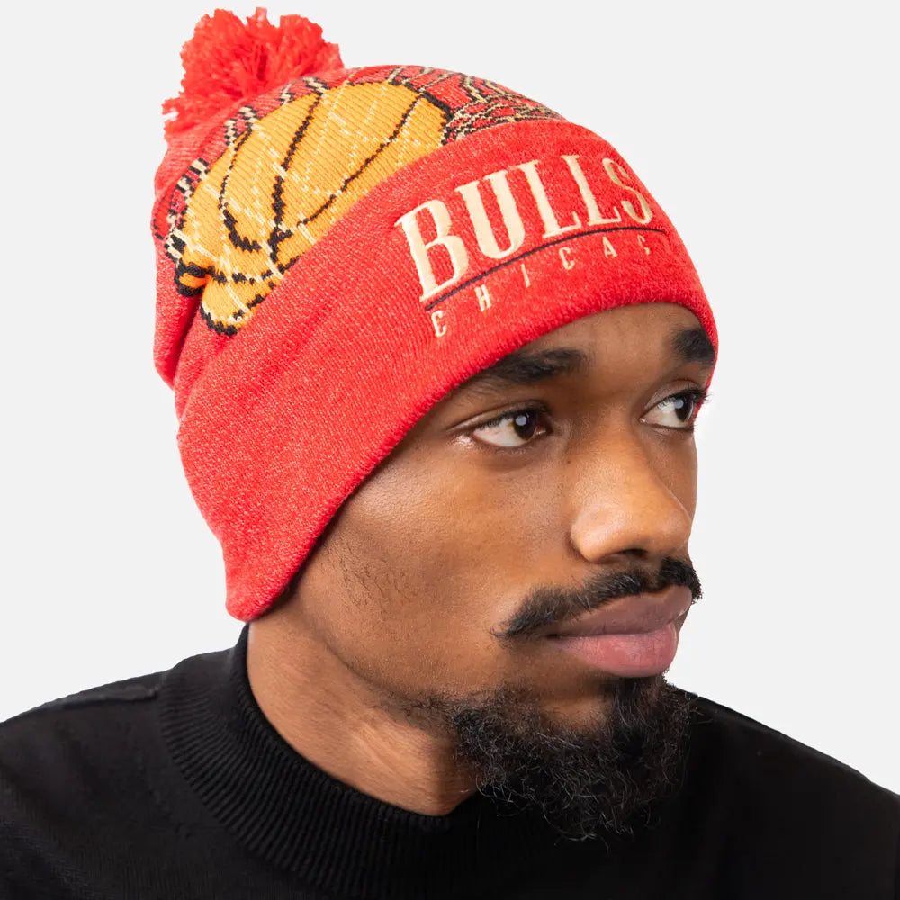 Mitchell & Ness NBA Freethrow Knit Beanie 'Bulls' - Puffer Reds