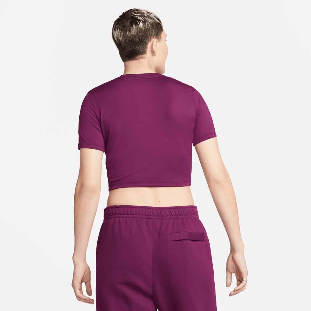 Nike Women's Air Crop Top Purple - Puffer Reds