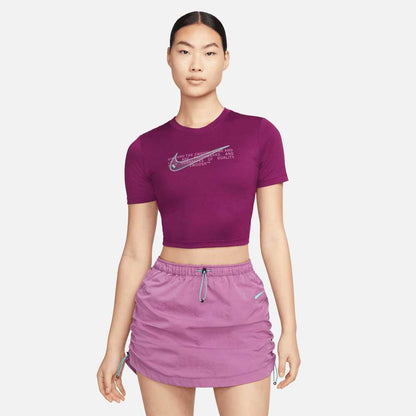 Nike Women's Swoosh Crop Top Purple Nike