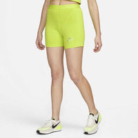 Nike Women's Tight Fit High Rise Moto Short Lime Nike