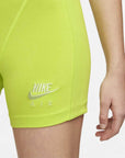 Nike Women's Tight Fit High Rise Moto Short Lime Nike