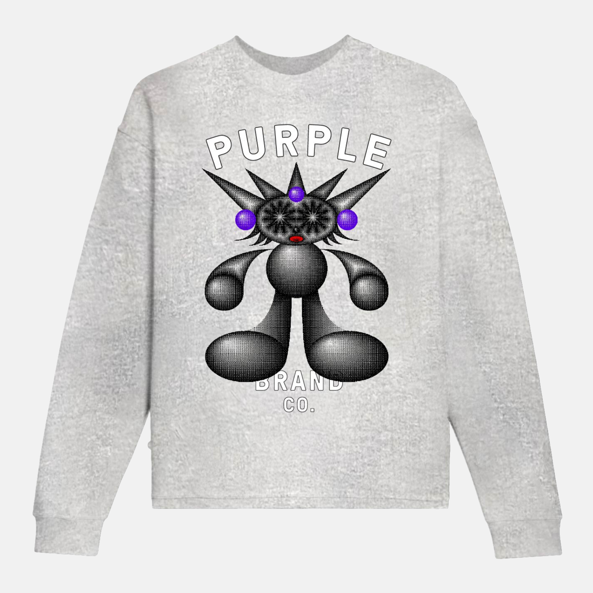 Purple Brand Heather Grey 2002 Long Sleeve T-Shirt