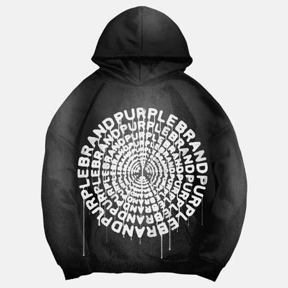 Purple Brand Black Concentric Hoodie