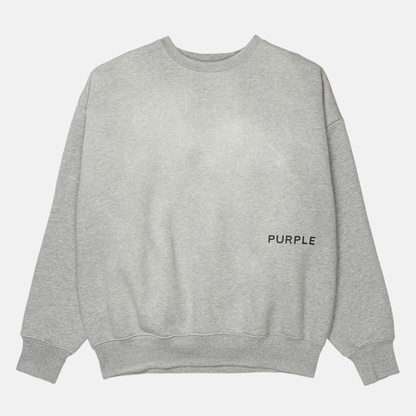 Purple Brand Heather Grey Wordmark Crewneck Sweatshirt