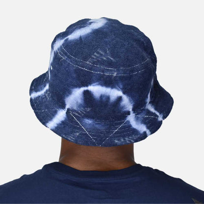 Paper Planes Tie Dye Jacquard Terry Cloth Bucket Hat Navy Paper Planes