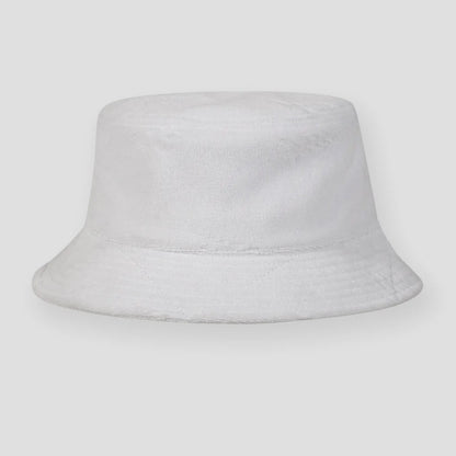 Paper Planes Jacquard White Terry Cloth Bucket Hat