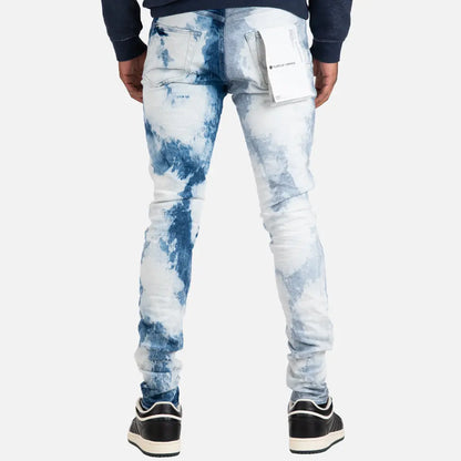 Purple Brand Two-Tone Bleach Jean Mid Indigo Purple Brand