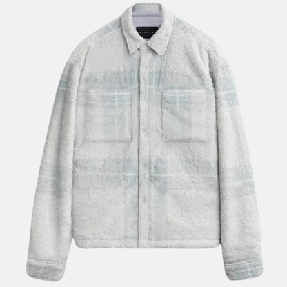 Stampd Light Plaid Cropped Sherpa Buttondown