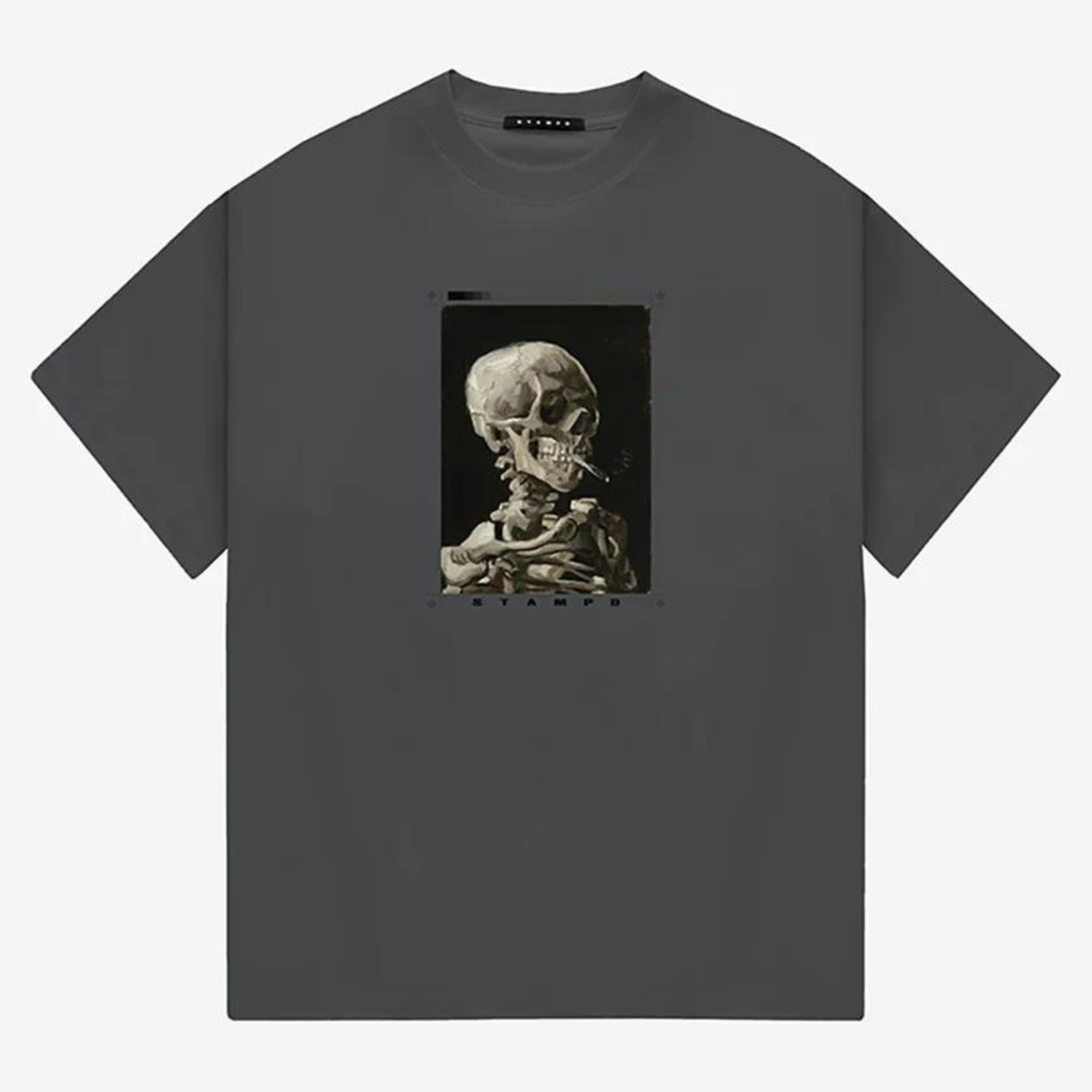 Stampd Skeleton Garment Dye Relaxed Dark Grey T-Shirt V2