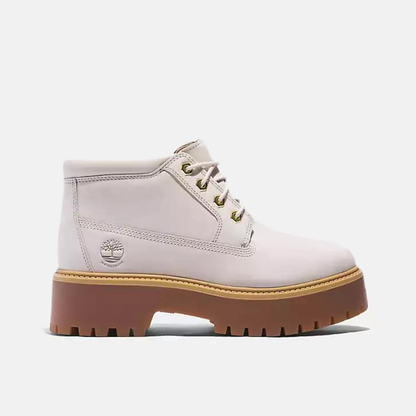 Timberland Women's Stone Street Mid Waterproof Boot White Nubuck