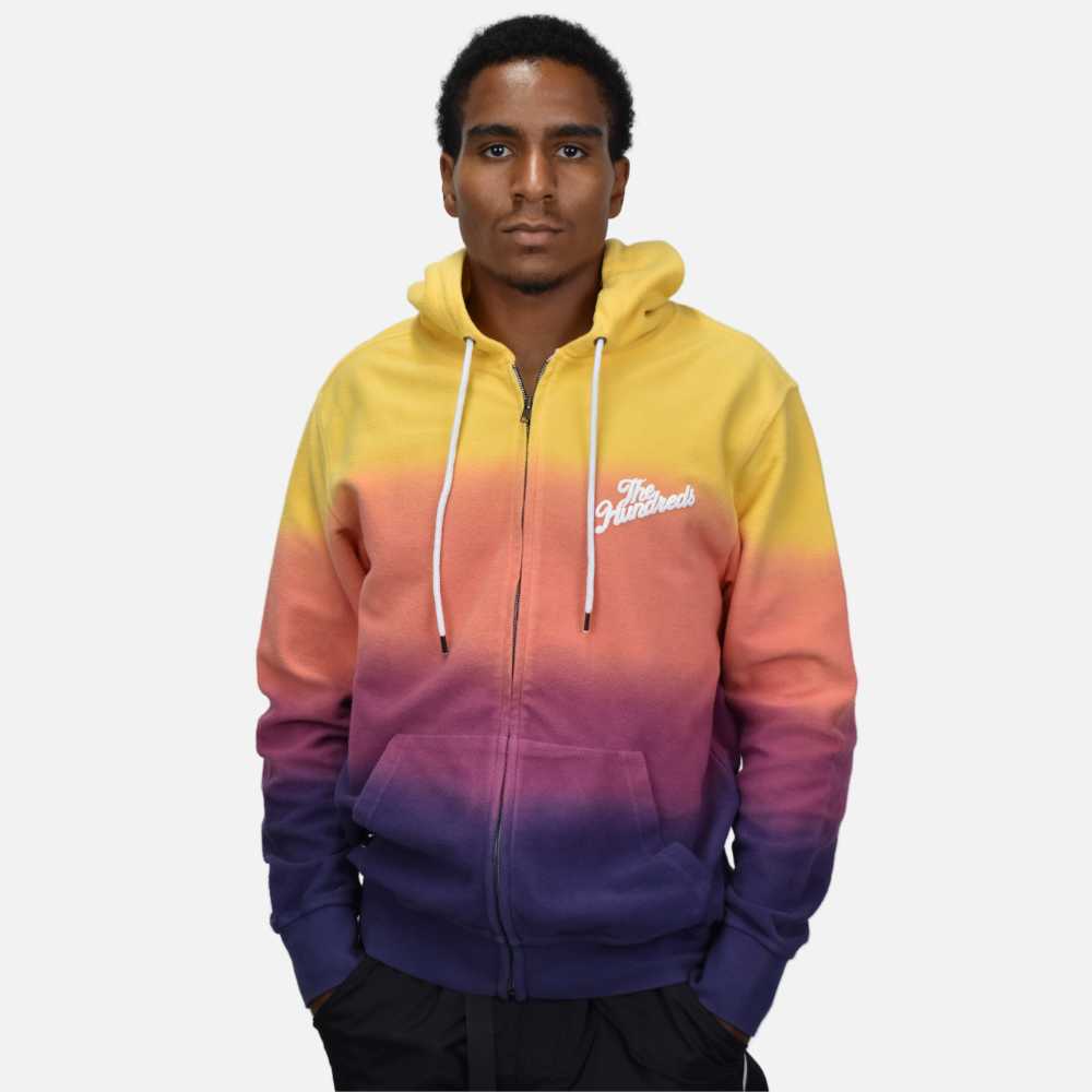 The Hundreds Gradient Zip-up Hoodie Yellow The Hundreds