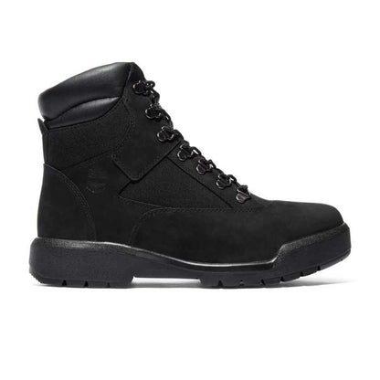 Timberland Mens 6-Inch Waterproof Field Boots Black Nubuck Timberland