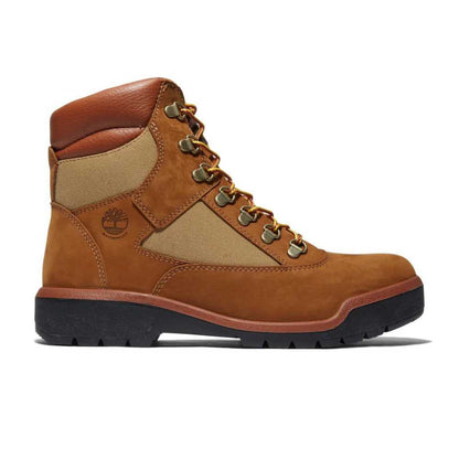 Timberland Mens 6-Inch Waterproof Field Boots Brown Nubuck Timberland