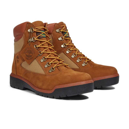 Timberland Mens 6-Inch Waterproof Field Boots Brown Nubuck Timberland