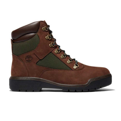 Timberland Mens 6-Inch Waterproof Field Boots Dark Brown Timberland