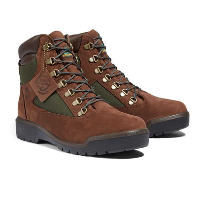 Timberland Mens 6-Inch Waterproof Field Boots Dark Brown Timberland