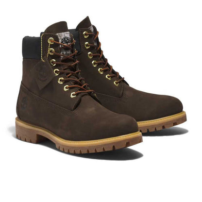 Timberland Premium 6-Inch Dark Brown Nubuck Waterproof Boots Timberland