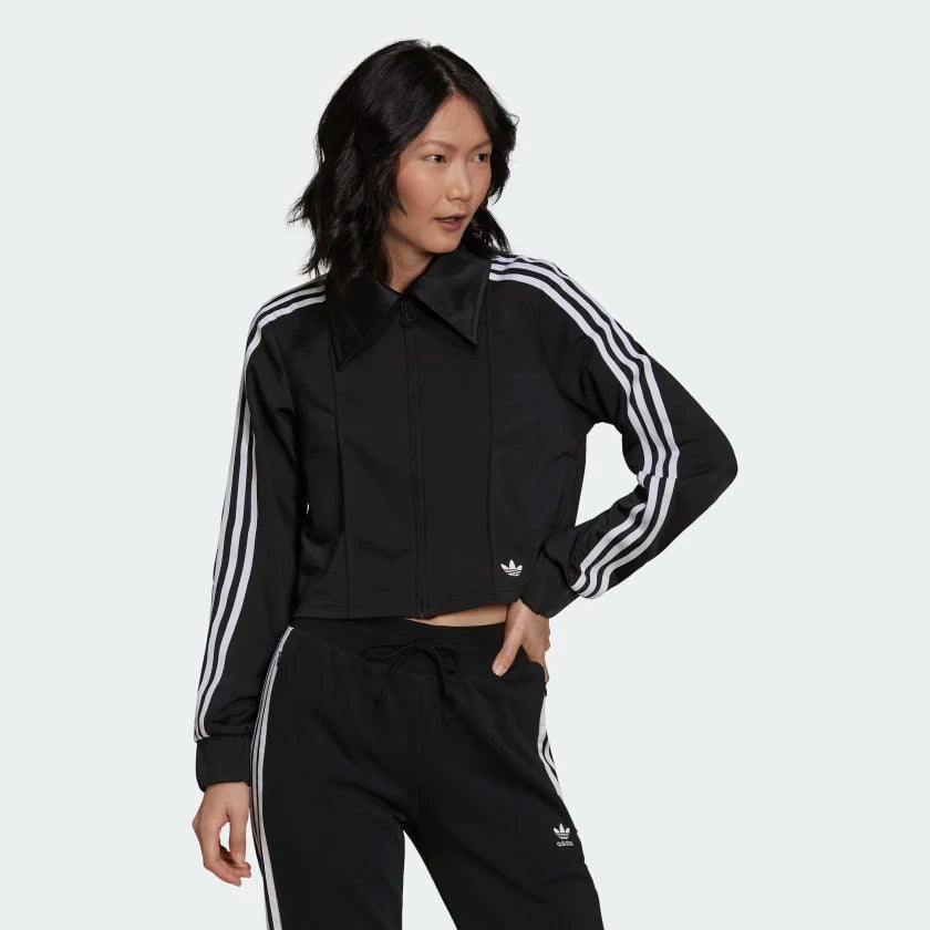 Adidas Women's Side Zip Crop Track Jacket Black