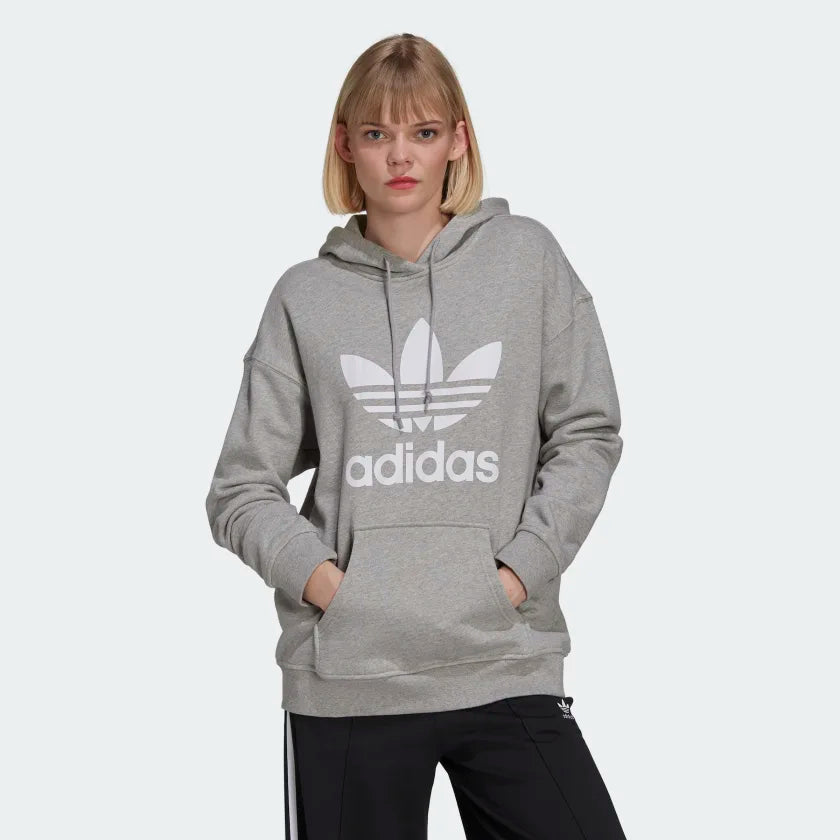 Adidas Women's Originals Trefoil Grey Hoodie
