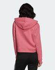 Adidas Women's Trefoil Cropped Pink Hoodie