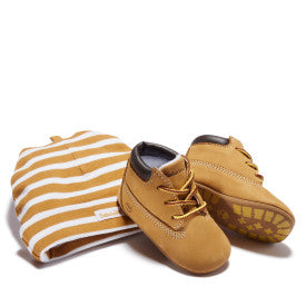 Timberland Infant Crib Bootie With Hat Set Wheat Timberland