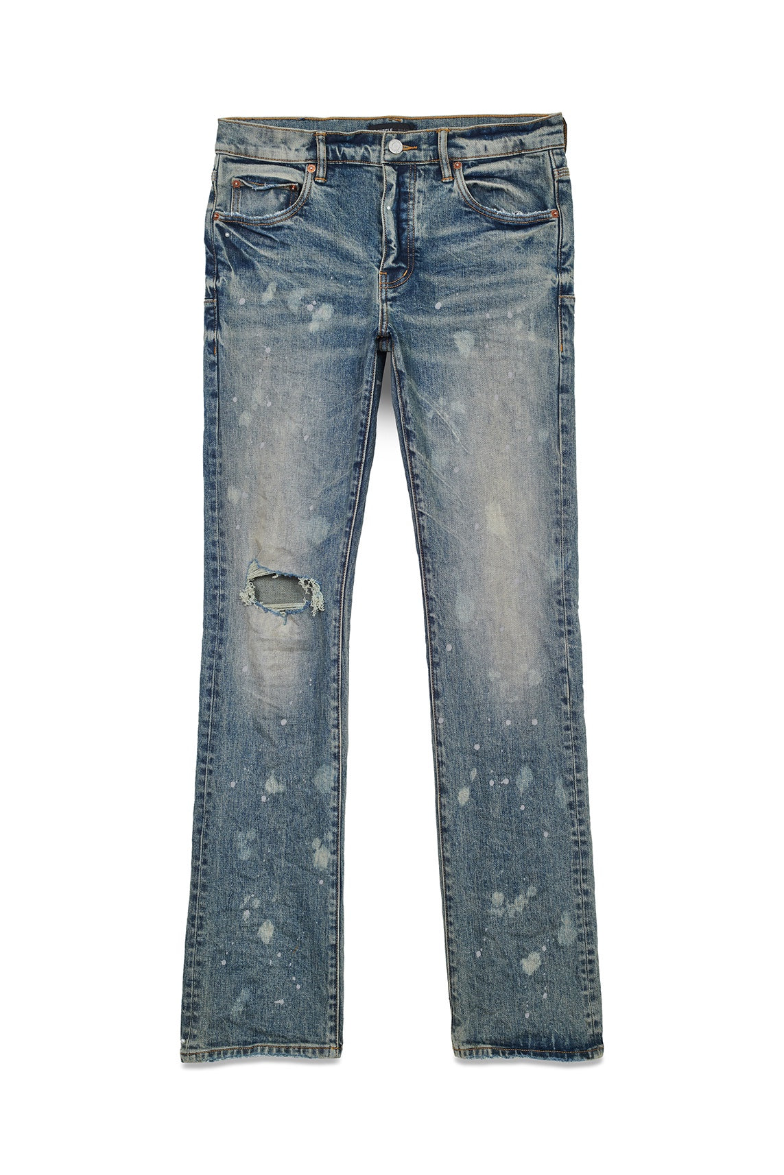 Purple Brand Mid Indigo Acid Bleach Jean