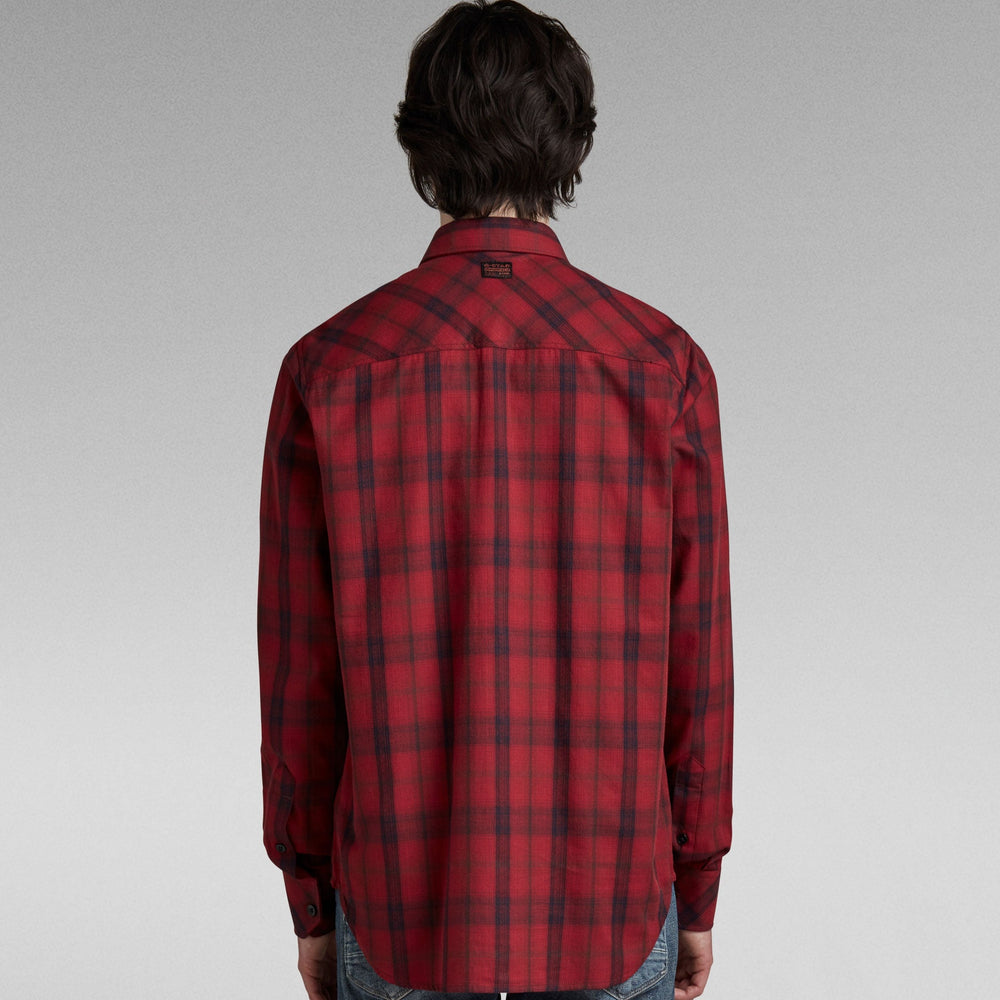 G-Star Raw Navy Seal Regular Shirt L/S - Chateaux Red Carter Check